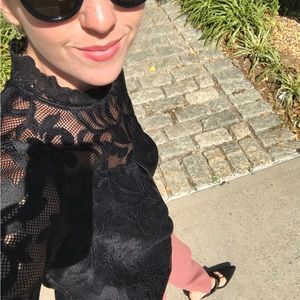 Black lace top - for work or play!